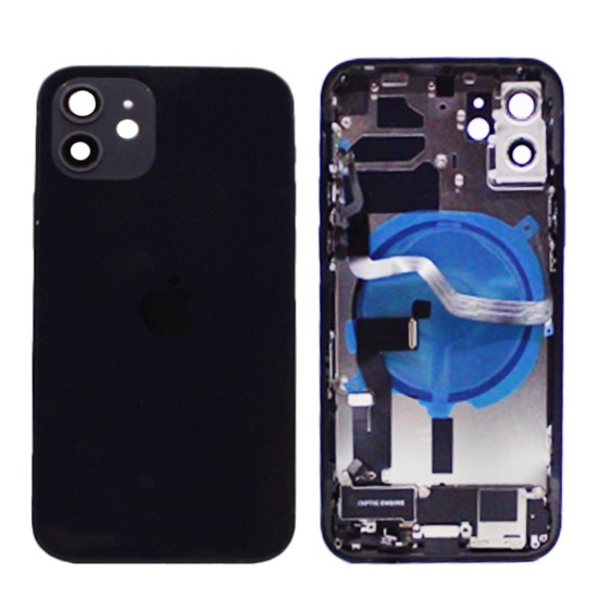 TAPA TRASEIRA COMPLETA CHASI APPLE IPHONE 12 NEGRO